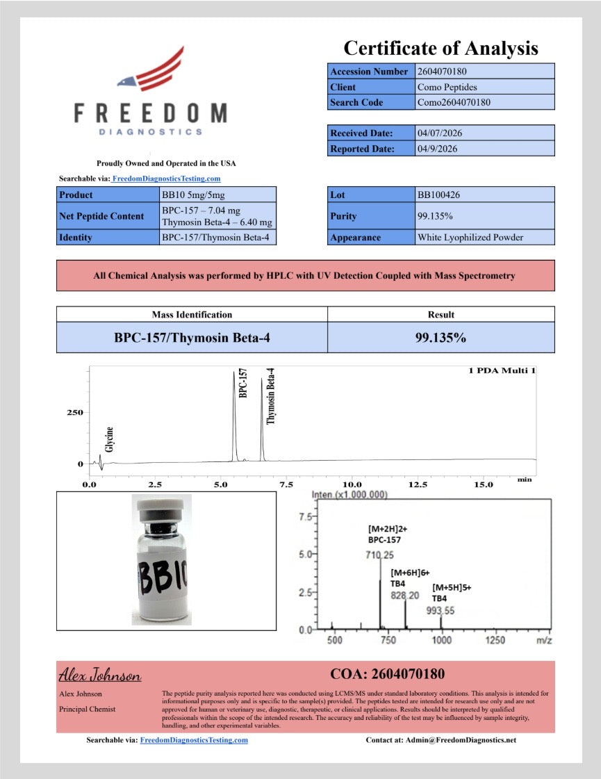 BPC+TB 10mg | Laboratory Grade Research Compound