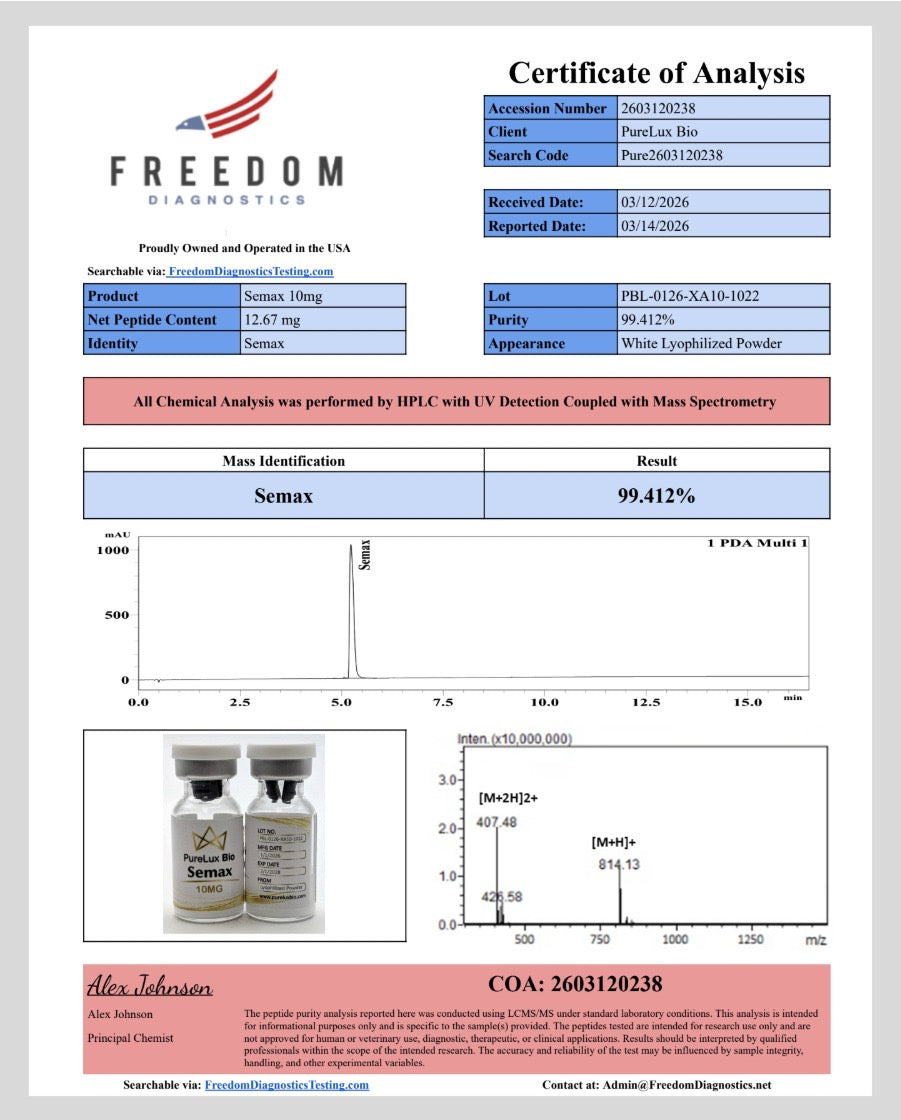 Semax 10mg | Laboratory Grade Research Compound